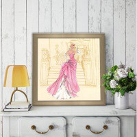 Made in Canada - Picture Perfect International "Pink gown with White Polka Dots Barbie®" Framed Painting Print