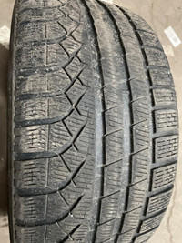 4 pneus dhiver P255/35R19 96W Pirelli PZero Winter 44.5% dusure, mesure 6-5-5-6/32