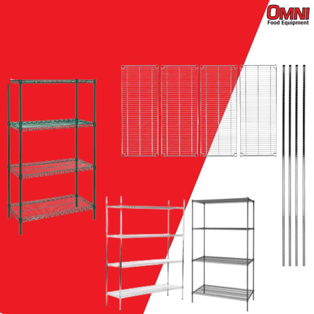 Upto 40 % OFF BRAND NEW WIRE SHELVES and SHELVING-Chrome and Black Coated--AMAZING DEALS!!  (Open Ad For More Details) in Other Business & Industrial