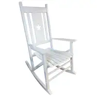Dovecove Outdoor Caruthers Rocking Solid Wood Chair