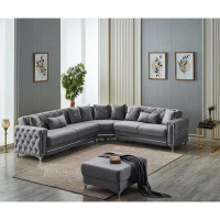 Hokku Designs Bolivya Convertible Sectional Sofa