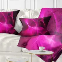 Made in Canada - The Twillery Co. Abstract Magenta Fractal Desktop Lumbar Pillow