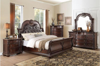 Spring Sale!!  Made of Wood, European Design Inspiration Walnut/Brown Finish Bedroom Set