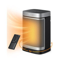 Color of the face home 70°Oscillating Portable Heater With Thermostat, 1500W PTC Ceramic Heater With 4 Modes, 12H Timer,
