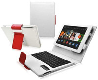Ionic Bluetooth Keyboard Tablet Stand Leather Case for Amazon Ki