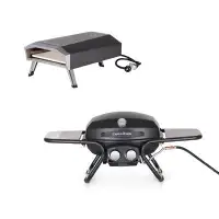 Wayfair Steel Countertop Propane Pizza Oven and Gas Grill Set with 13" Pizza Stone, Hose, and Regulator