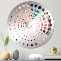 East Urban Home Colorful Coral And Anemones Scenery - Spiral Dot Decorative Mirror MIR109287 C