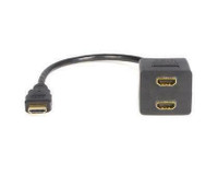 HDMI Y-Splitter Cable Adapter - 1 Male to 2 Females - One (1) ft