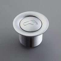 TipToe Solid Brass Round Tub Drain without Overflow in Polished Chrome ( Pop-Up )