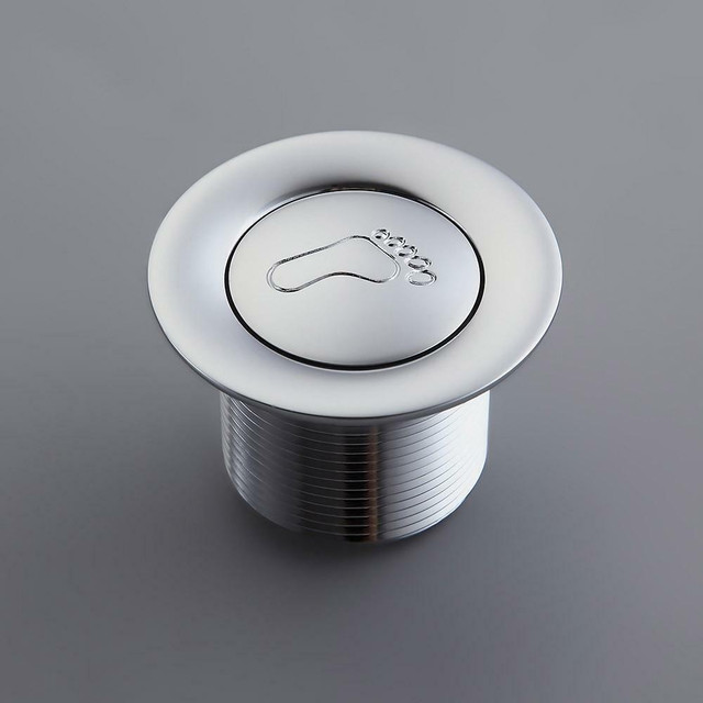 TipToe Solid Brass Round Tub Drain without Overflow in Polished Chrome ( Pop-Up ) in Plumbing, Sinks, Toilets & Showers