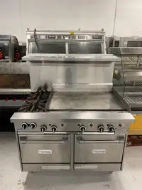 U.S. Range Combo Ovens with 36 Flat Top Grill and 2 burners