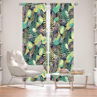 East Urban Home Lined Window Curtains 2-panel Set for Window Size by Metka Hiti - Flamingo Jungle