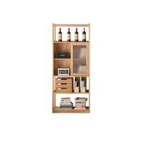 RARLON Solid wood bookcase new Chinese floor-to-ceiling bookcase simple modern shelf display cabinet