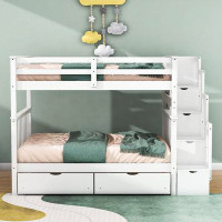 Harriet Bee Gregoor Full over Full 6 Drawer Standard Bunk Bed with Shelves by Harriet Bee