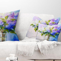 Made in Canada - East Urban Home Lilacs in Vase Floral Pillow