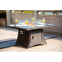 Darby Home Co Carnforth Patio Aluminum Propane Fire Pit Table