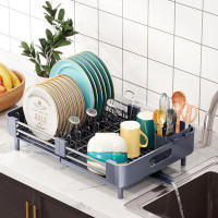 ASTER-FORM CORP Dish Drying Rack for Kitchen Counter for Single or Couple Expandable Dish Drying Rack