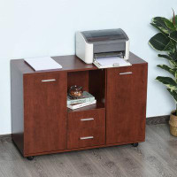 Latitude Run® Multipurpose Office File Cabinet Printer Stand With 2 Drawers, 2 Shelves And Smooth Counter Surface