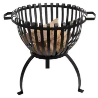 Ebern Designs Nix Tulip Steel Wood Burning Fire Pit