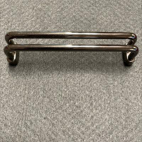 D. Lawless Hardware 3-3/4" Solid Brass Rail Style Pull Polished  Brass