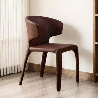 Hokku Designs 29.91" Brown Solid back side Chair(Set of 2)