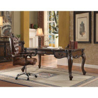 Astoria Grand Mallon Solid Wood Executive Desk and Chair Set