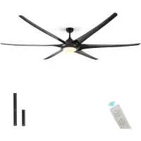 Brayden Studio Ceiling Fans With Lights, 100 Inch Ceiling Fan With 3-color Led Lighting And Remote Control, Large Indust