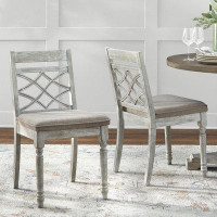 Ophelia & Co. Comtal Cross Back Side Chair in Vintage White