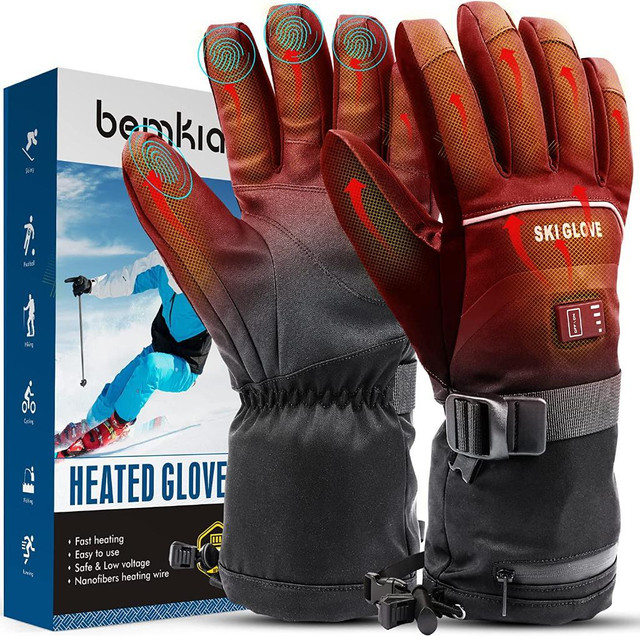 Heated Gloves for Men Women, ALL SIZES AVAILABLE  Electric Rechargeable, Waterproof Winter Gloves  FREE Delivery in Other