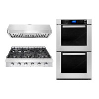 Cosmo 3 Piece Kitchen Package With 36" Gas Cooktop & Wall Oven