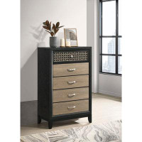 17 Stories Valencia 5-drawer Chest Light Brown and Black