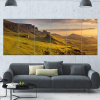 Design Art 'Sunrise at Quiraing Scotland'  6 Piece Photographic Print Set on Canvas