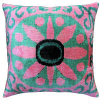 Dakota Fields Handmade Luxury IKAT Decorative Throw Pillow Cover WITH Insert