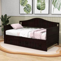 Red Barrel Studio Edye Twin Solid Wood Daybed with Trundle