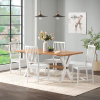Alaterre Chelsea 72" Dining Table, 4  Wood Chairs, Set Of 5