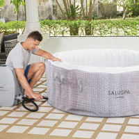 Bestway Bestway Saluspa Cancun Airjet Inflatable Hot Tub With Energysense Cover, Grey