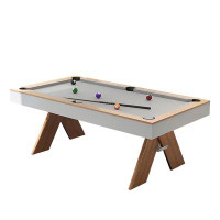 Recon Furniture 3-in-1 84.65" Multi Game Table Includes Billiards, Table Tennis, & Dining Table