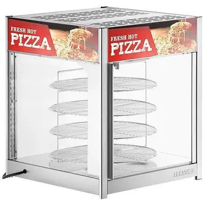 18 Self-Service Pizza Warmer with 4-Shelf Rotating Rack