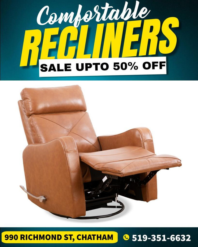 Brand New Recliner Chairs on Sale! Upto 60% OFF!! in Chairs & Recliners in Ontario