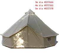Outdoor Luxury Canvas Camping Bell Tent Survival Hunting 9.8/13/16FT(022666/022365/022378)