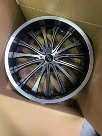 SET OF FOUR BRAND NEW 22 INCH TWG DIP D50 WHEELS 5X110 / 5X115 !!! MOUNTED WITH 265 / 35 R22 ZETA TIRES