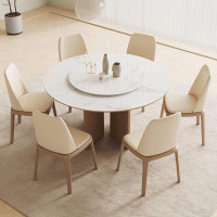 STAR BANNER Nordic rock board round table simple household round dining table solid wood round table