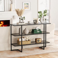 17 Stories 47.2'' Console Sofa Table With 3 Tier Storage Shelves