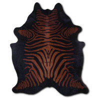 Foundry Select PRINTED HAIR ON COWHIDE ZEBRA BROWN-BLACK 3 - 5 M GRADE A
