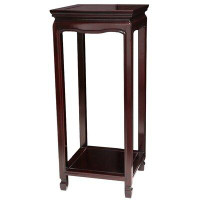 Bungalow Rose Dianabasi Square Multi-Tiered Solid Wood Plant Stand