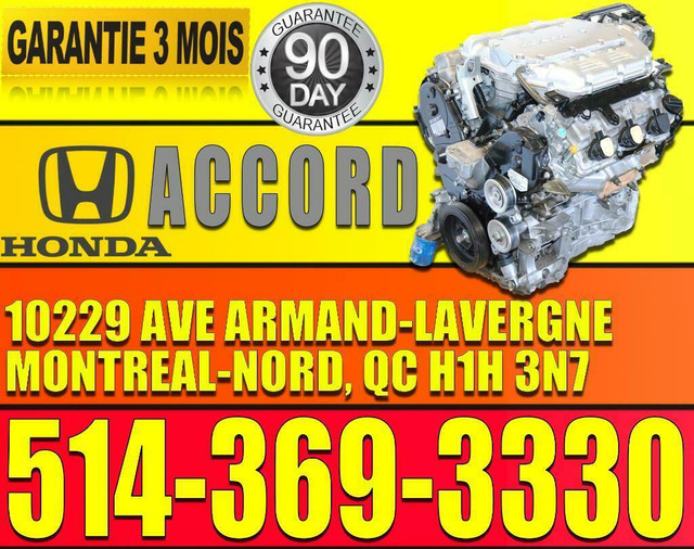 Moteur Honda Accord V6 3.5L VCM V6 2008 2009 2010 2011 2012 J35Z2 VCM Engine V6 3.5 Motor 08 09 10 11 12 Honda in Engine & Engine Parts in City of Montréal