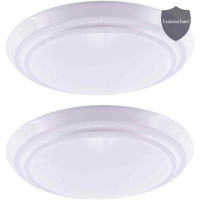 menggutong LED Flush Mount Ceiling Lighting Fixture, 11 Inch Dimmable , Aluminum Housing, Damp Location Rated, 2-Pack