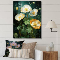 Winston Porter Green Buttercups Realistic Radiance On Canvas Print
