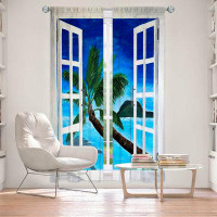 East Urban Home Lined Window Curtains 2-panel Set for Window Size by Markus - Window To Paradise