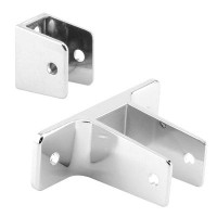 Prime-Line Panel Bracket Wall Kit, For 1-Inch Panels, Zinc Alloy, Chrome Plated, Pack Of 1 Set